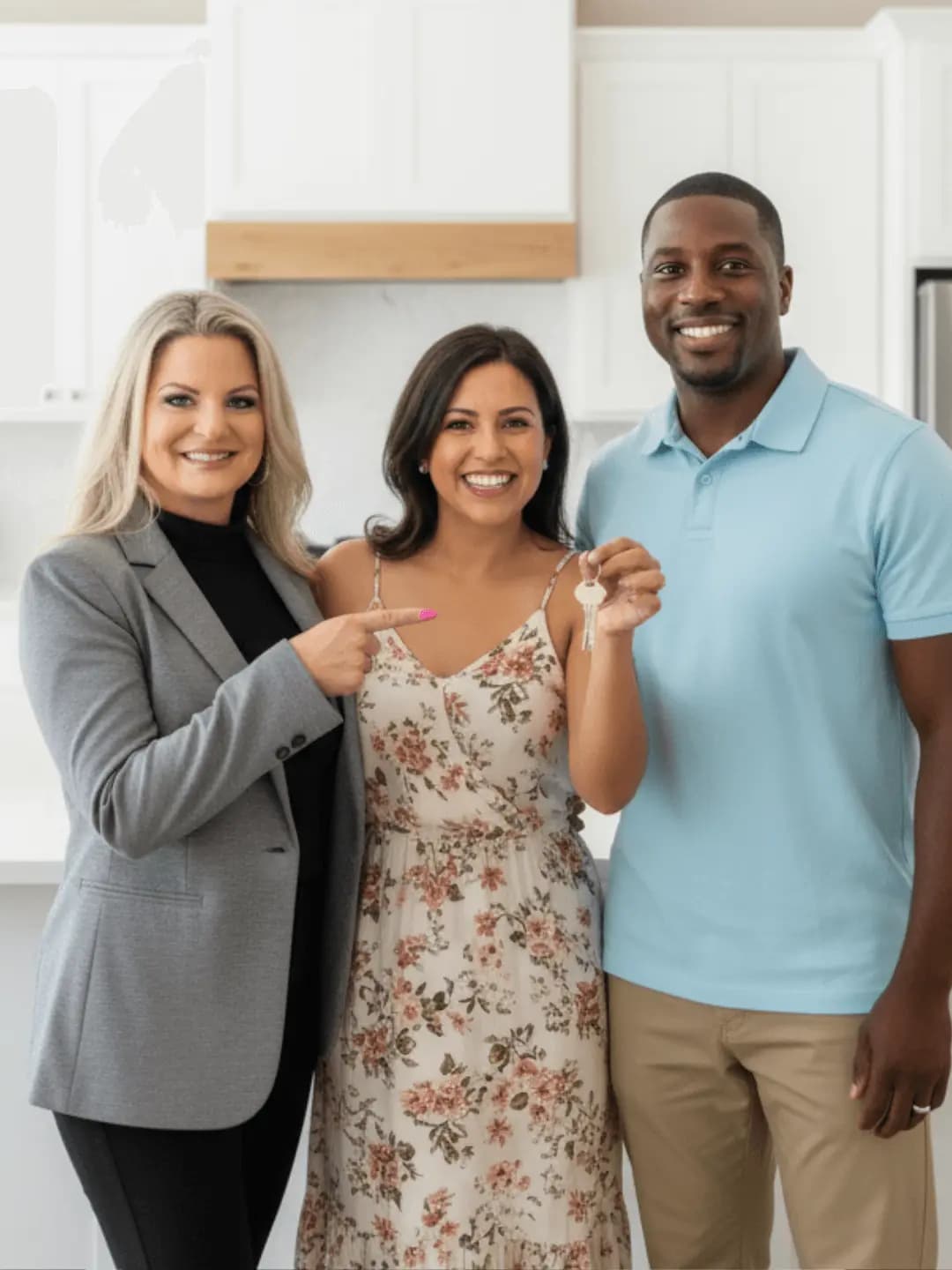 Leslie Sullivan meeting with home buyers in Magnolia TX